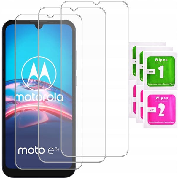 3x Härdat glas för Motorola Moto E6S | 3-pack