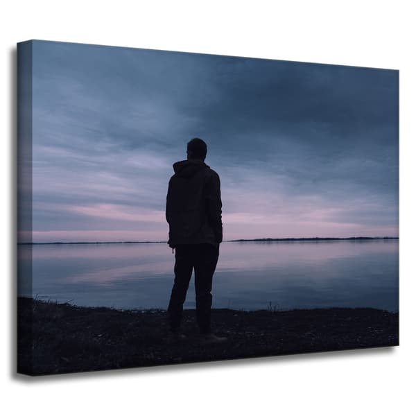 Lærredstryk Landskab Sømand 40x30