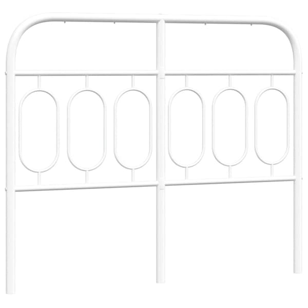 vidaXL metalsengegavl hvid 120 cm