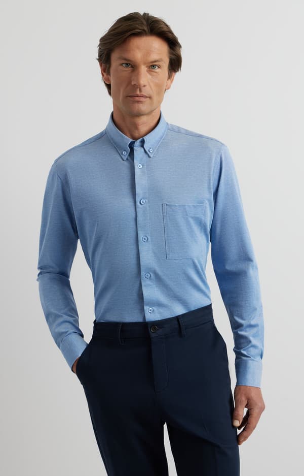 Slim fit strikskjorte M