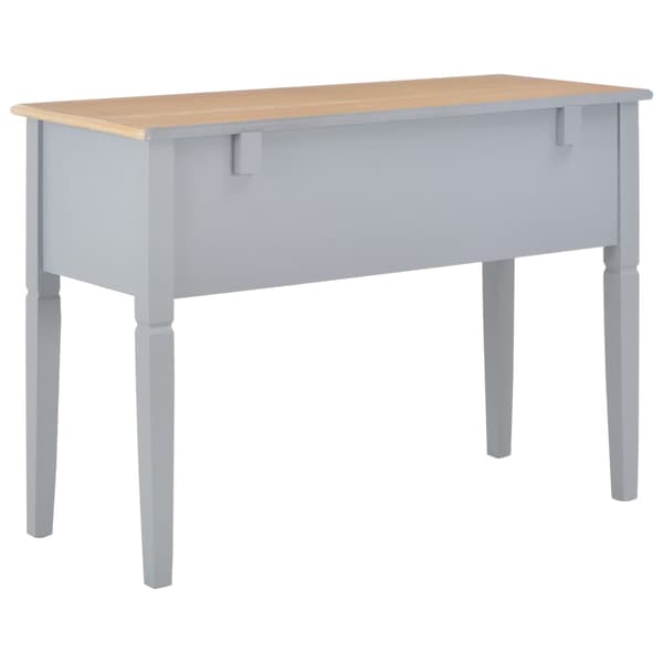 vidaXL Skrivbord, Grått, 109,5x45x77,5 cm, Trä