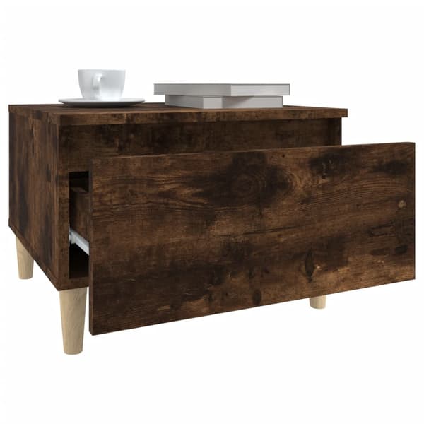 vidaXL sidebord røget eg 50x46x35 cm