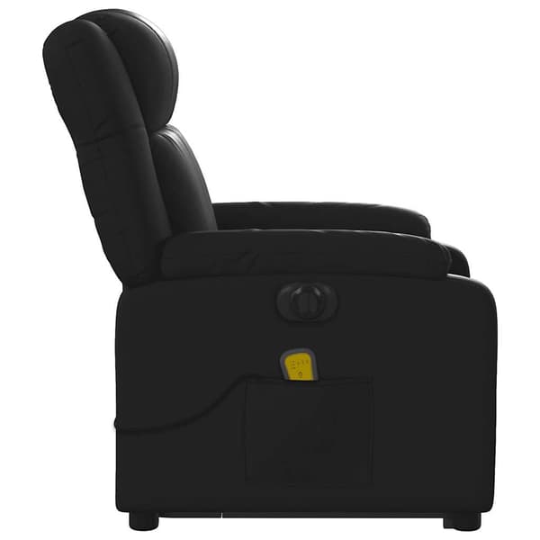 vidaXL elektrisk lænestol med massage, sort