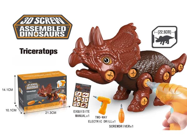 DINOSAUR TIL SKRUNING, SKRUETRÆKKER + BOR 6279