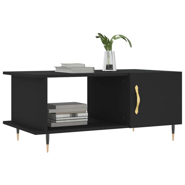 vidaXL sofabord, sort, 90x50x40 cm, træbaseret materiale