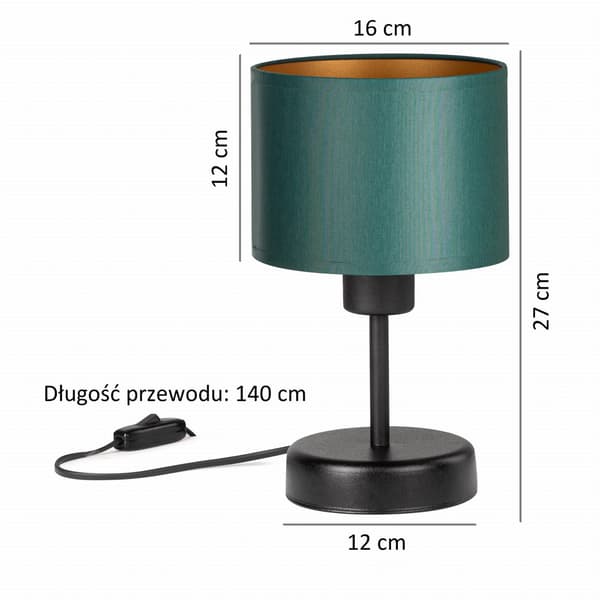 Tornado-lampa AMRUB Grön-Guld