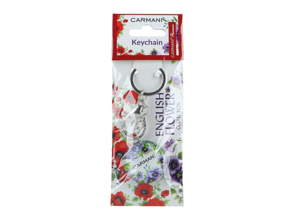 Laukkukoru/avaimenperä - Orvokit (CARMANI)