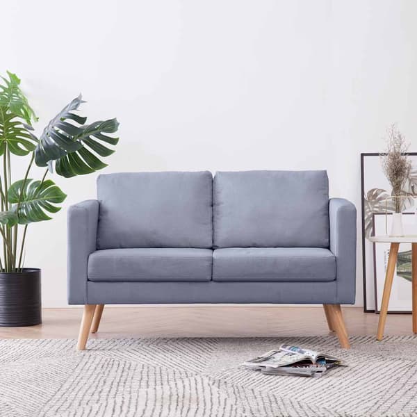 vidaXL 2-personers stofsofa lysegrå