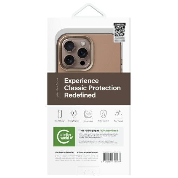 UNIQ Lyden DS-cover til iPhone 16 Pro Max, brun-grå