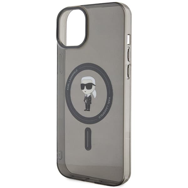 Karl Lagerfeld IML Ikonik MagSafe-etui til iPhone 15 Plus, sort