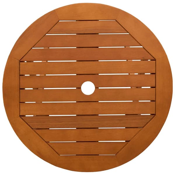 vidaXL foldbart havebord Ø60x75 cm massivt eukalyptustræ