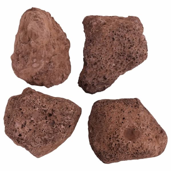 vidaXL Vulkansten, 10 kg, Röd, 10–30 cm