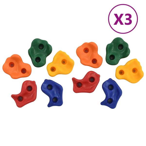 vidaXL klatresten, 30 stk., PE, farvede