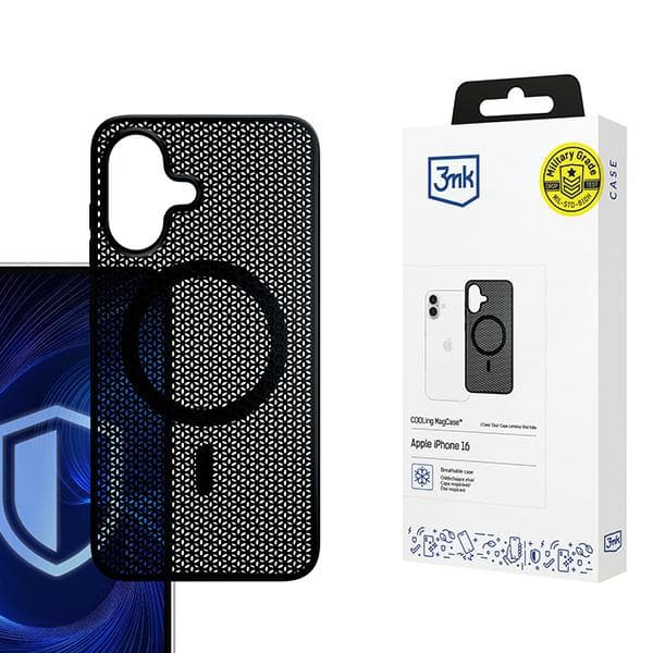3mk COOLing MagCase til iPhone 16, sort