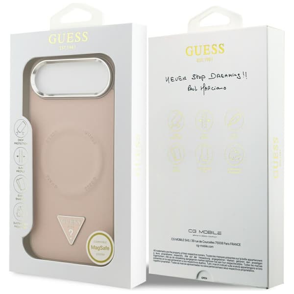 Guess Triangle Logo MagSafe-etui til iPhone Air, pink