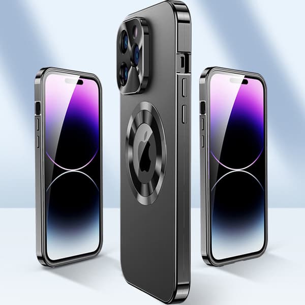iPhone 13 Pro cover, dobbelt glas, Magsafe, sort