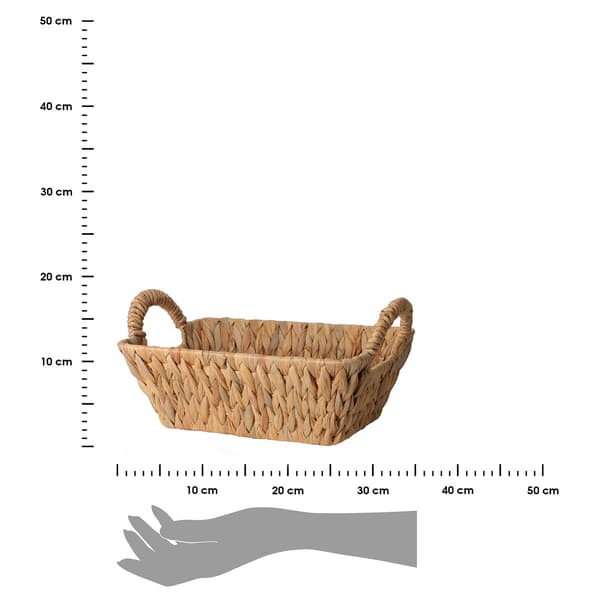 Rektangulær kurv med hanke 30x20 cm