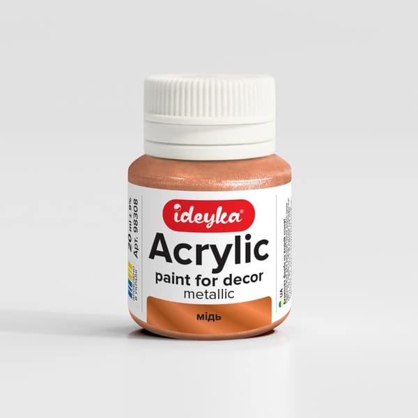 Metallisk akrylmaling kobber 20ml
