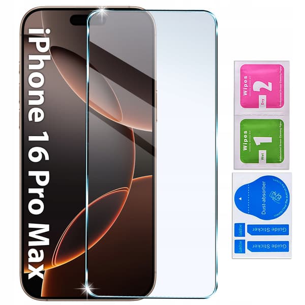 Etui til iPhone 16 Pro Max med panserring og forstærket bagside + 9H glas