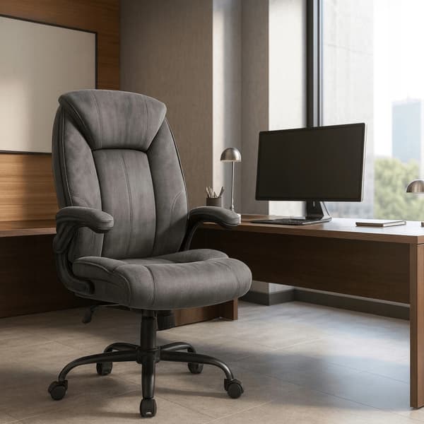 Comfort snurrende kontorstol, moderne grå