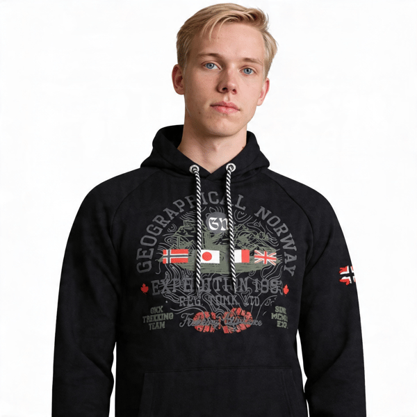 Geographical Norway Gexpe svart herrtröja XL