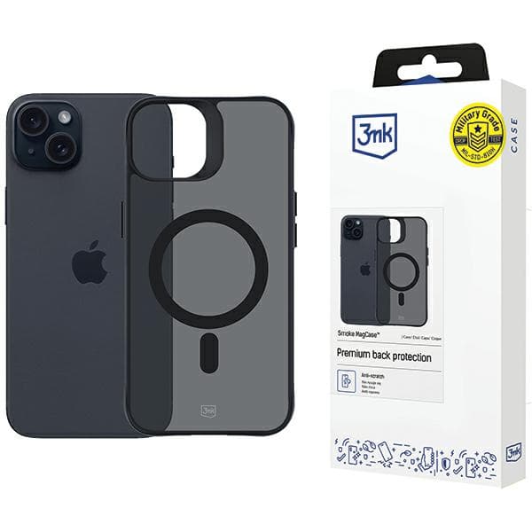 3MK Smoke MagCase-etui til iPhone 15