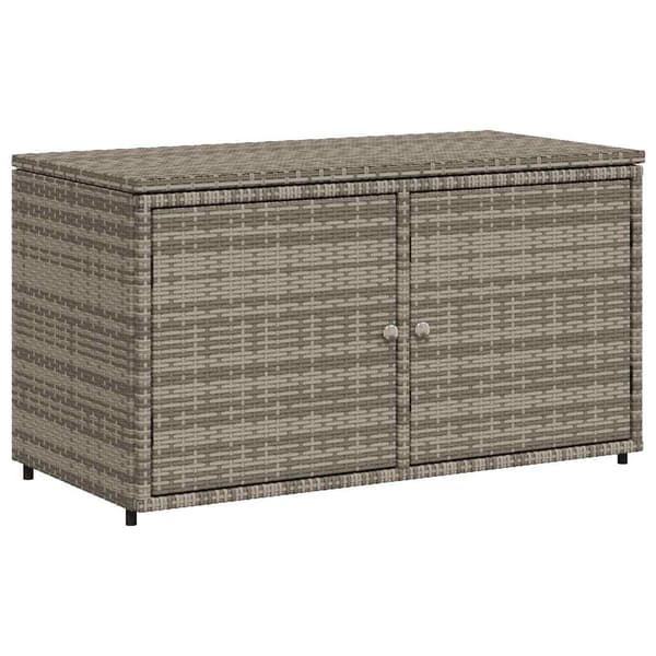 vidaXL Puutarhakaappi harmaa 110x55x60,5 cm polyrottinki