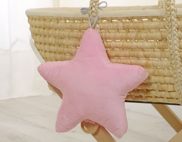 Minky stjerne spilledåse til babyer - pink
