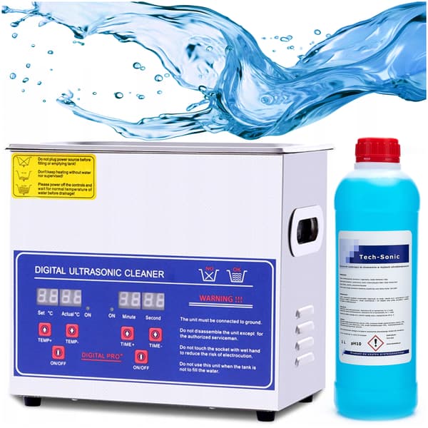 Ultralydsrenser 220W 3,2L PS-20A + Tech Sonic 1L Blå