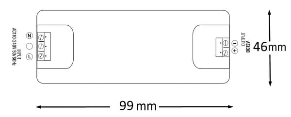 Möbel-LED-strömförsörjningstransformator IP44 12V 24W 2A EcoLight