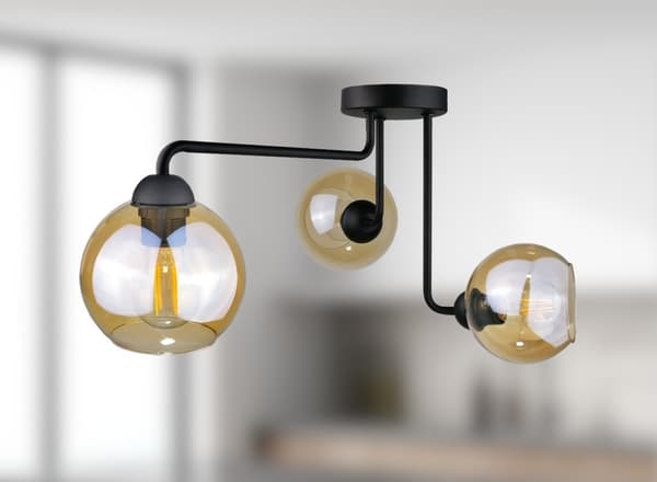 Loftlampe 3xE27 MONDE SORT