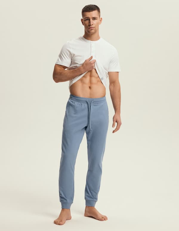 Marc Henderson Herrpyjamas | Vit, Blå L