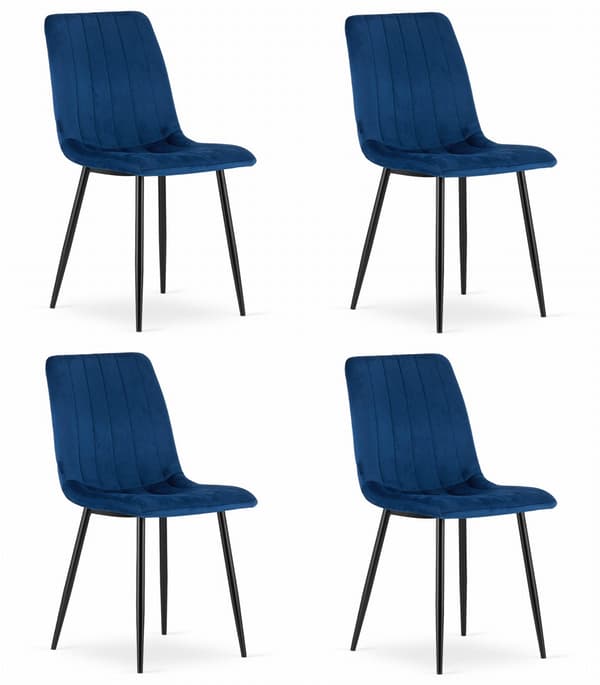LAVA-tuoli - tummansininen sametti x 4