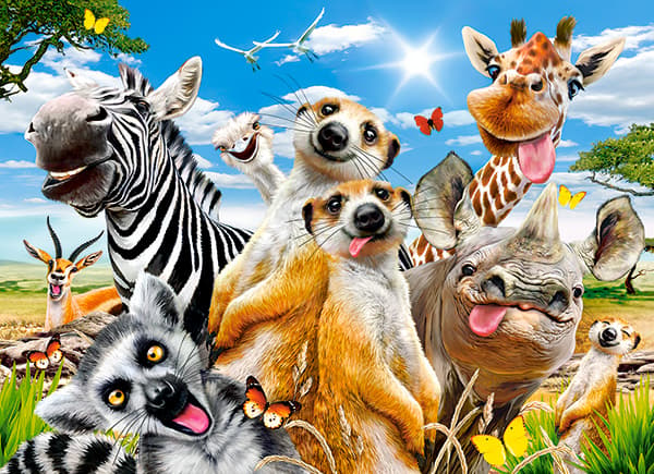 Puzzle 200 B-222148 Afrikkalainen selfie
