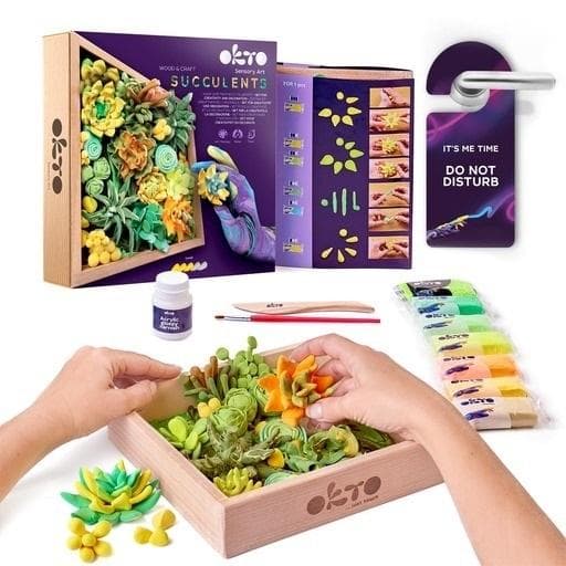 Wood&Craft Suckulenter Set - Energy 21x21cm