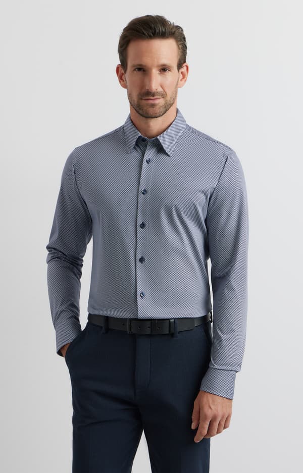 Slim fit strikskjorte S