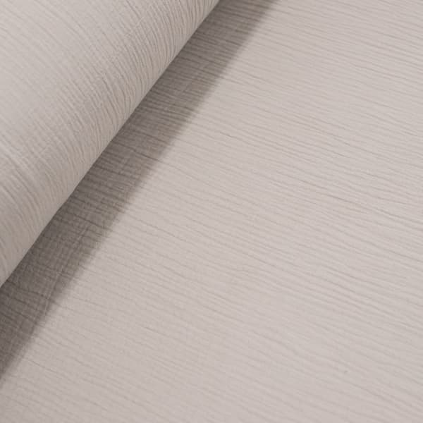 Bomuldsmuslin, lys beige farve