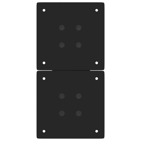 vidaXL sofabordsben, 2 stk., sort, 28x(42-43) cm, stål