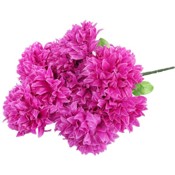 Buket med 10 store lilla krysantemum
