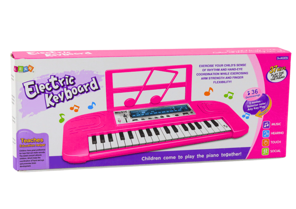 Elpiano för barn 36 melodier rosa
