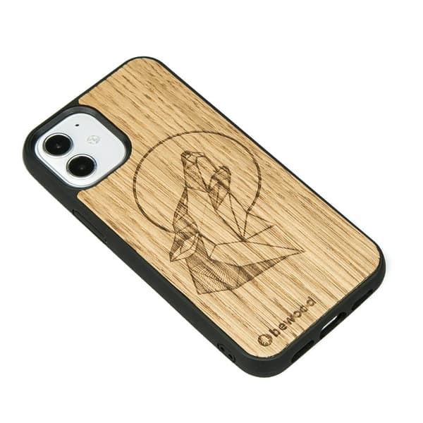 Träskal till iPhone 12 Mini WOLF OAK