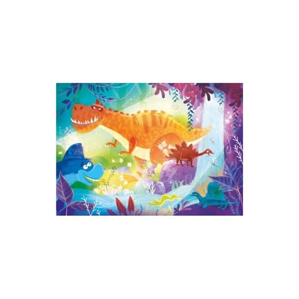 2x20 bitars pussel. Glada dinosaurier