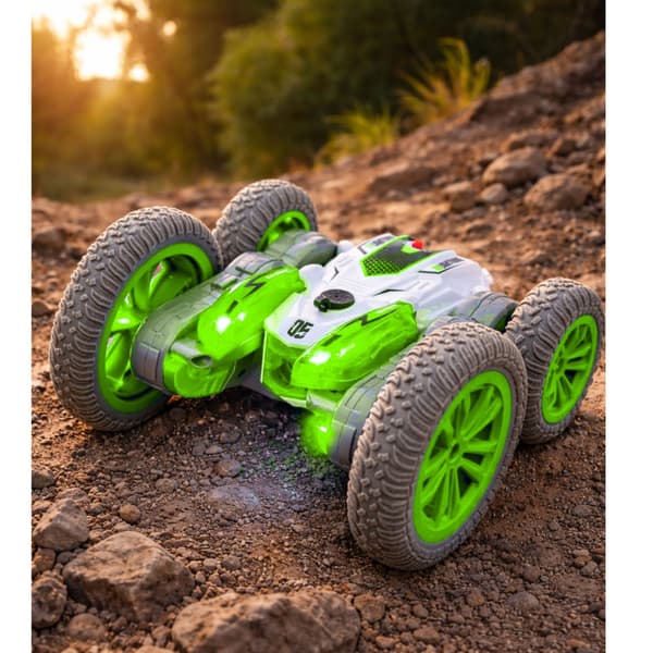 Fjärrstyrd RC Stuntbilslampor Rökdrift 360° Grön