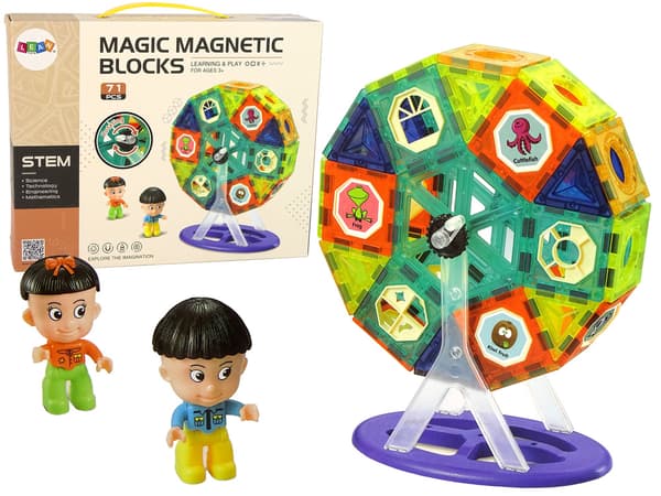 Magnetiska block 3D-strukturer pariserhjulskarusell 71 bitar