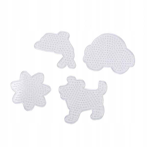 SKABONERE til presseperler, transparente, 4 stk.