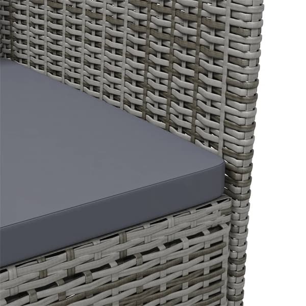 vidaXL havestole, sæt med 2, polyrattan, grå