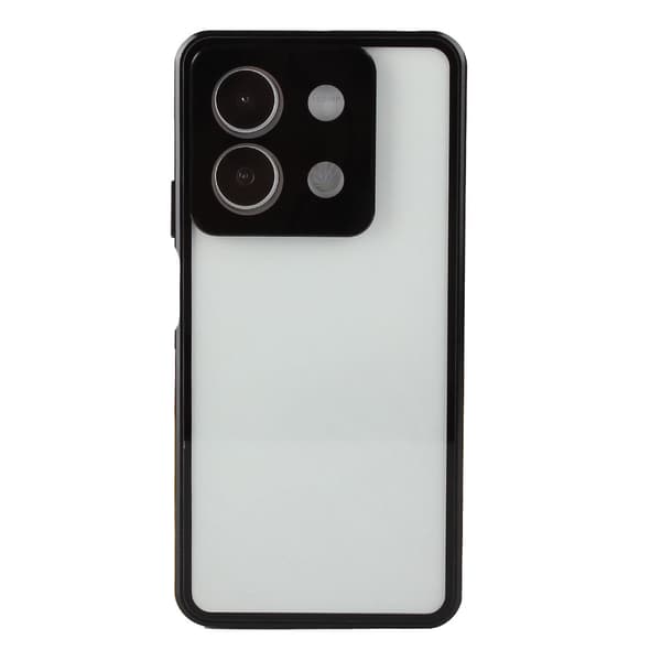 Etui til Xiaomi Redmi Note 13 5G, Magnetisk Dobbelt Glas, Sort