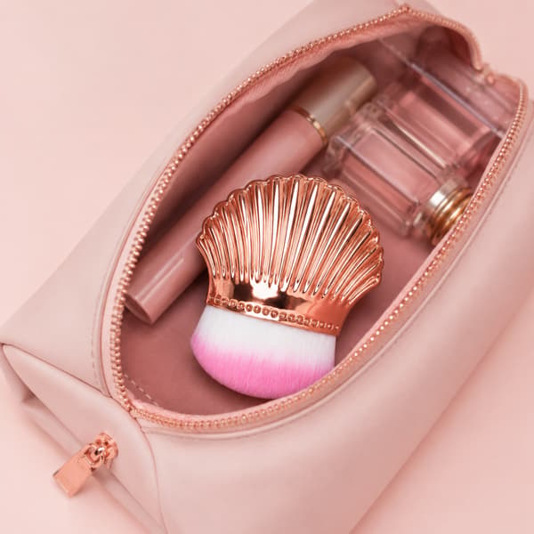 Skalbørste til puddermakeup, mineralfoundation, støvfjerning