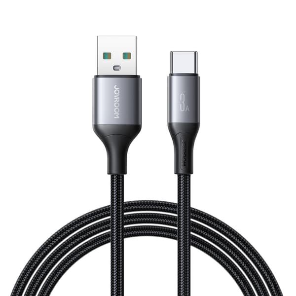 USB-A - USB-C 3A 2m kabel - sort