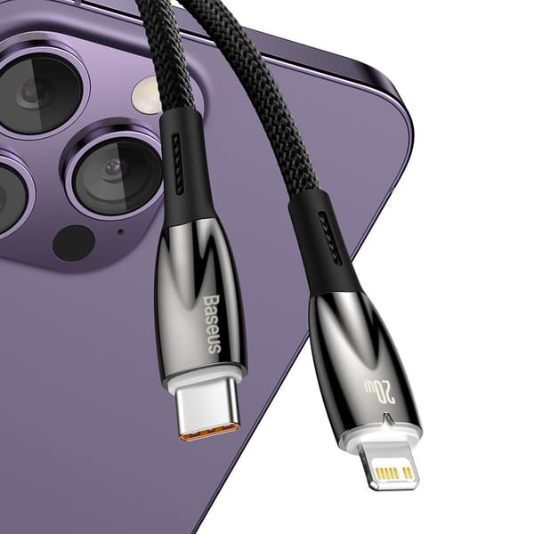 iPhone USB-C - Lightning 480Mb/s PD 20W hurtigopladerkabel 2m sort